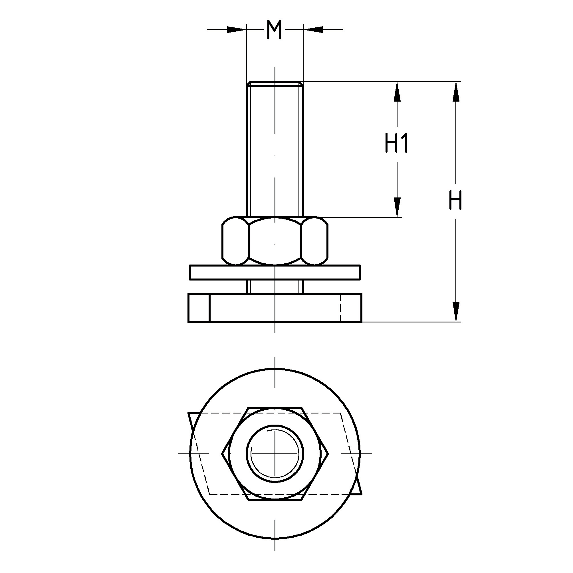 MÜPRO | MPC-Hammer-head fasteners V4A | 27/18, 28/30 | M8 | 40 mm